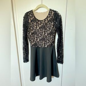 Black lace and nude dress, size small